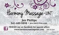 Harmony Massage-LMT/Jen Phillips